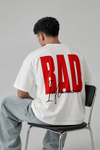 SELINX Bad Influence White Oversized T-Shirt view 3
