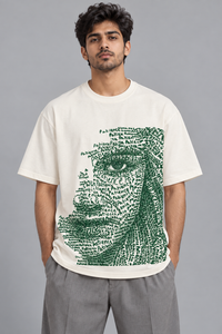 SELINX Reality Check Off-White Oversized T-Shirt view 4