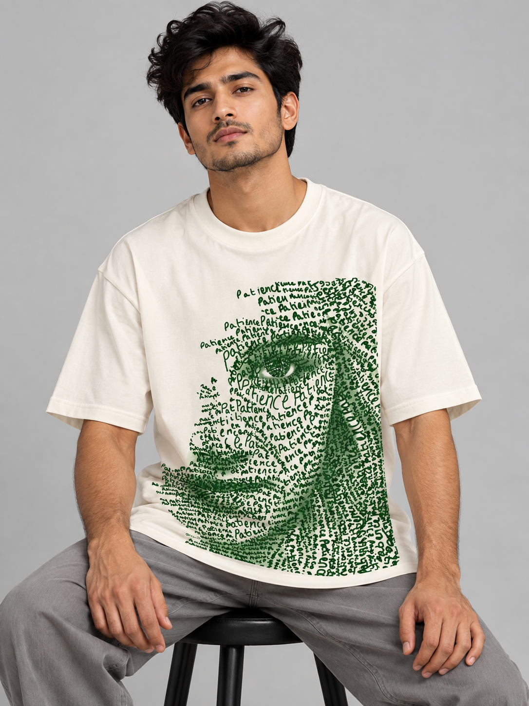 SELINX Reality Check Off-White Oversized T-Shirt