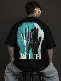 Shadow Touch – Black Oversized T-Shirt view 2
