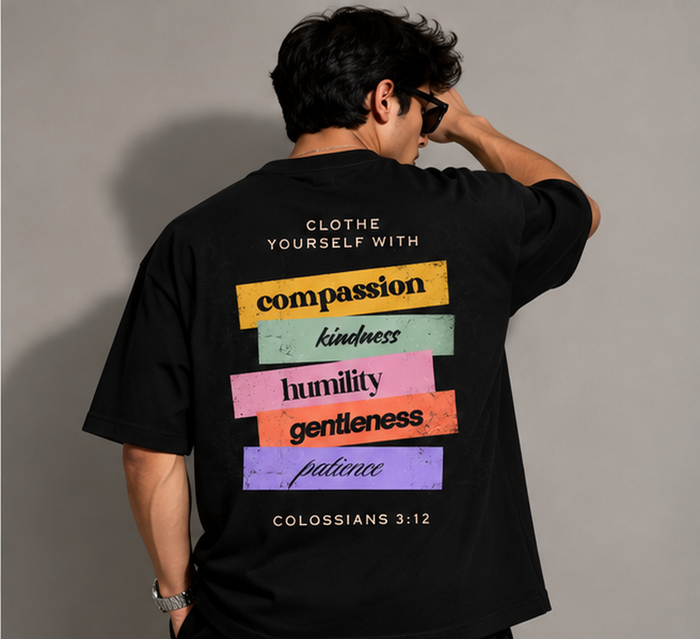 CLOTHE YOURSELF Oversized Tee — Black — alternate view