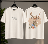 WILD BLOOM Oversized Tee — Off White view 4