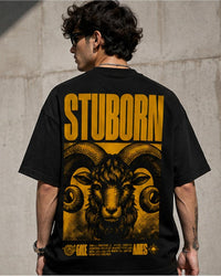 STUBORN Oversized Tee — Black view 2