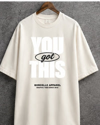 YOU GOT THIS Oversized Tee — Cream view 3